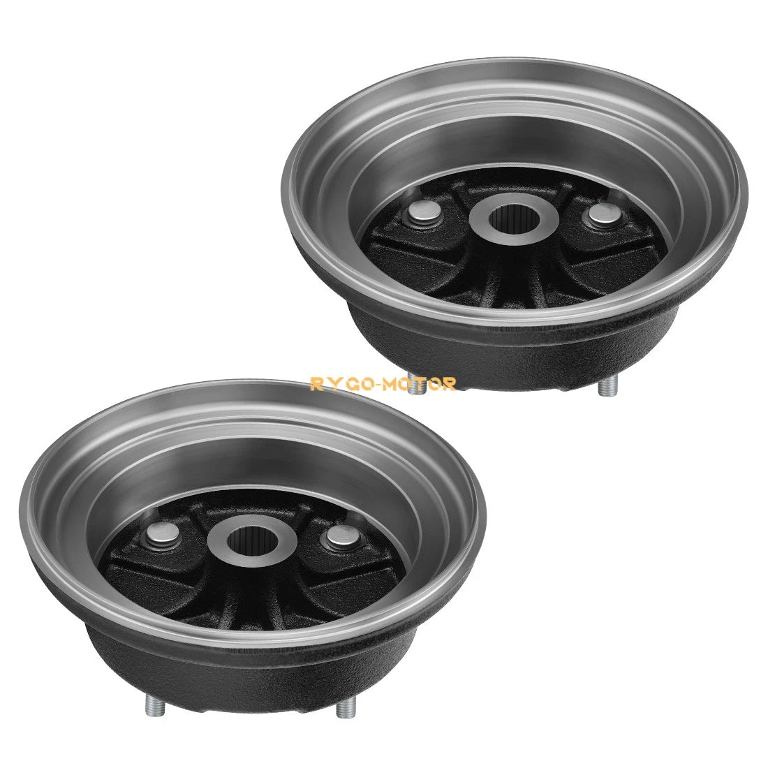 2 Rear Brake Drums W/Bolts for Kawasaki KAF400 Mule 600 610 (2005–2016)