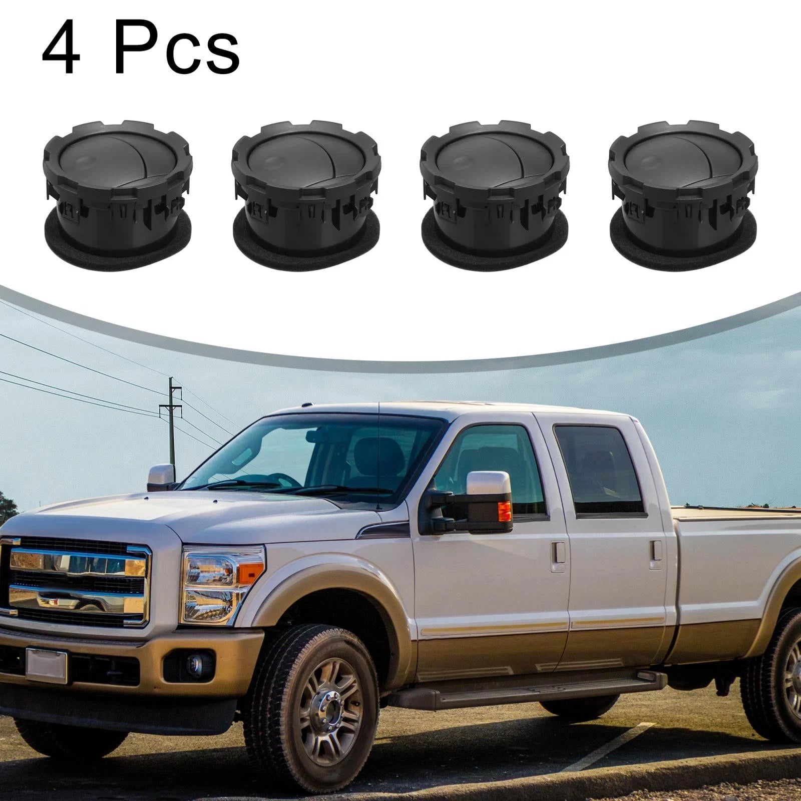 Set of 4 Dashboard Air Vent AC Heater BC3Z19893AA for Ford F-250 F-350 (2011–2016)