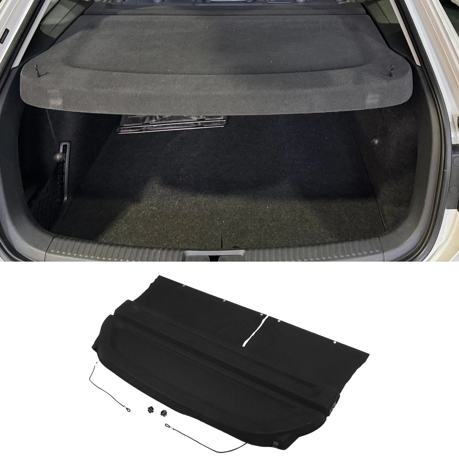 Rear Parcel Shelf Boot Load Cover for Honda Fit (2009-2011) Black