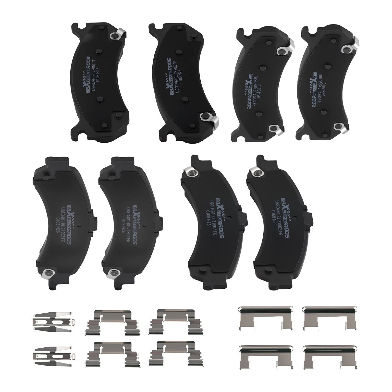 8pcs Ceramic Brake Pads Kit for Chevrolet Tahoe/GMC Yukon (2000–2006)