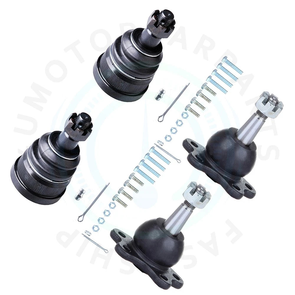Set of 4 Front Lower Upper Ball Joints for Chevrolet GMC C1500 C2500 (1999–2007)