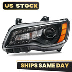 HID Xenon Headlight for Chrysler 300 (2012–2014) Driver Left Side AFS Black