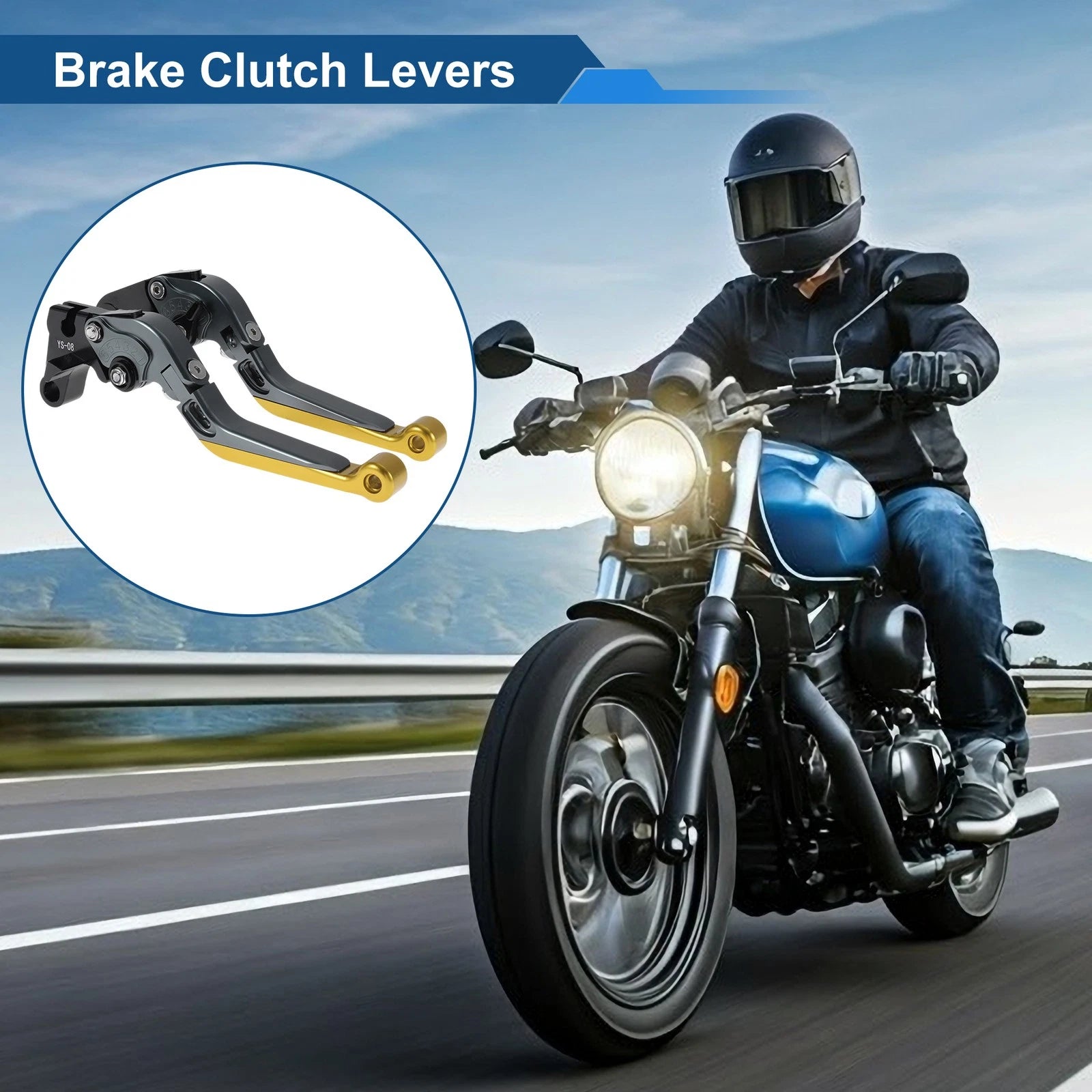 Adjustable Brake Clutch Lever for Honda CBR600RR (2003–2016) Titanium Gold Tone