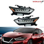 LED Headlights for Nissan Maxima (2019–2021) Chrome Housing Pair