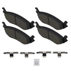 Set of 4 Rear Ceramic Brake Pads for Dodge Durango (2003-2006) / Ram 1500 (2002-2006)