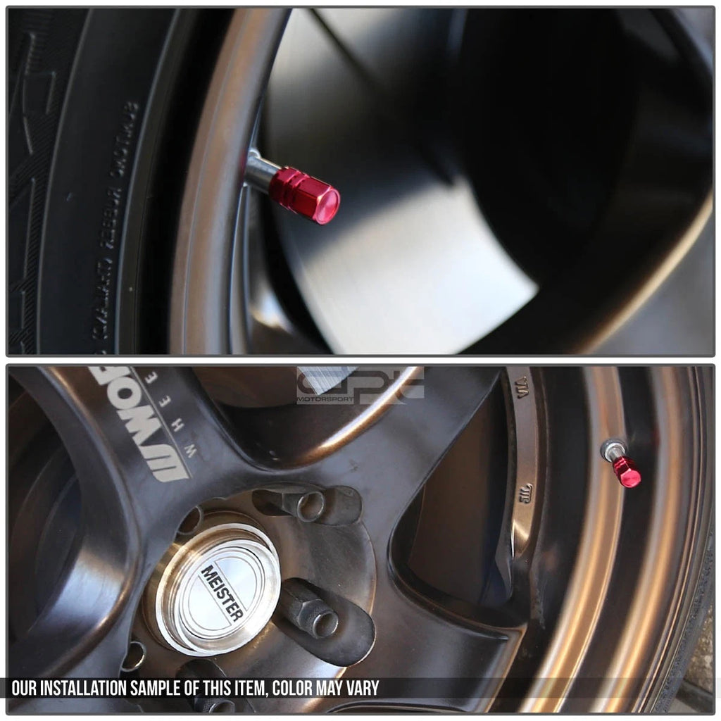 Set of 4 Aluminum Tire Rim Valve Air Port Dust Cover Caps RT059 for Universal