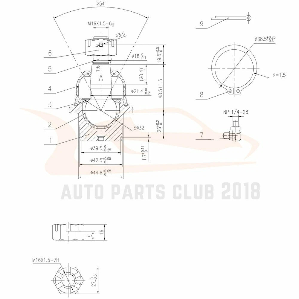 Set of 4 Front Control Arms Ball Joints for Ford Expedition (2007–2014)