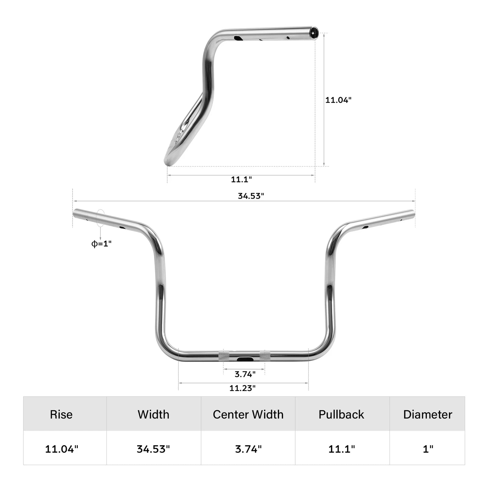12" Ape Hanger Handlebar for Harley Street Glide FLHXSE (2023–2024)