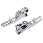 Chrome Skull Shorty Brake Clutch Levers for Harley XL (1996–2003), Softail (1996–2012), Touring (1996–2007)