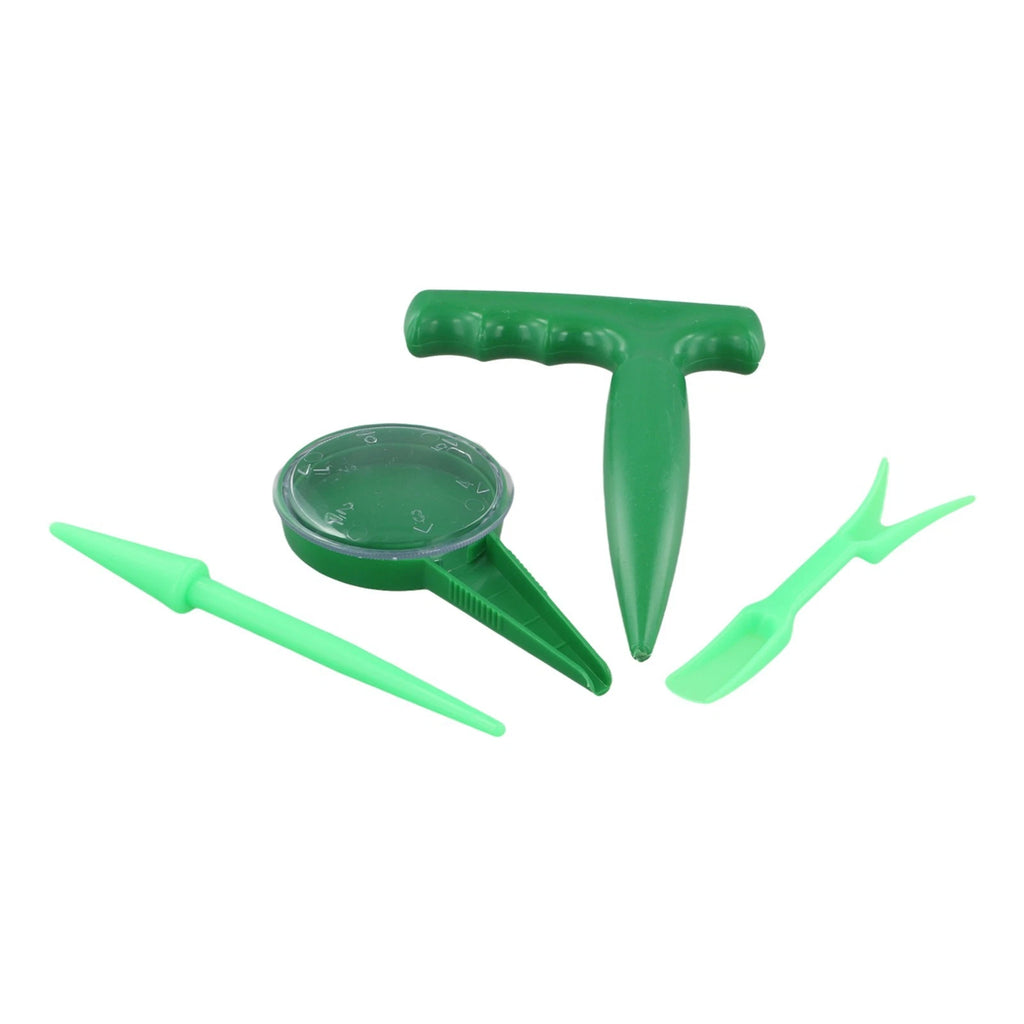 Set of 4 Ergonomic Garden Tools for Pricking Bulbs and Small Plants