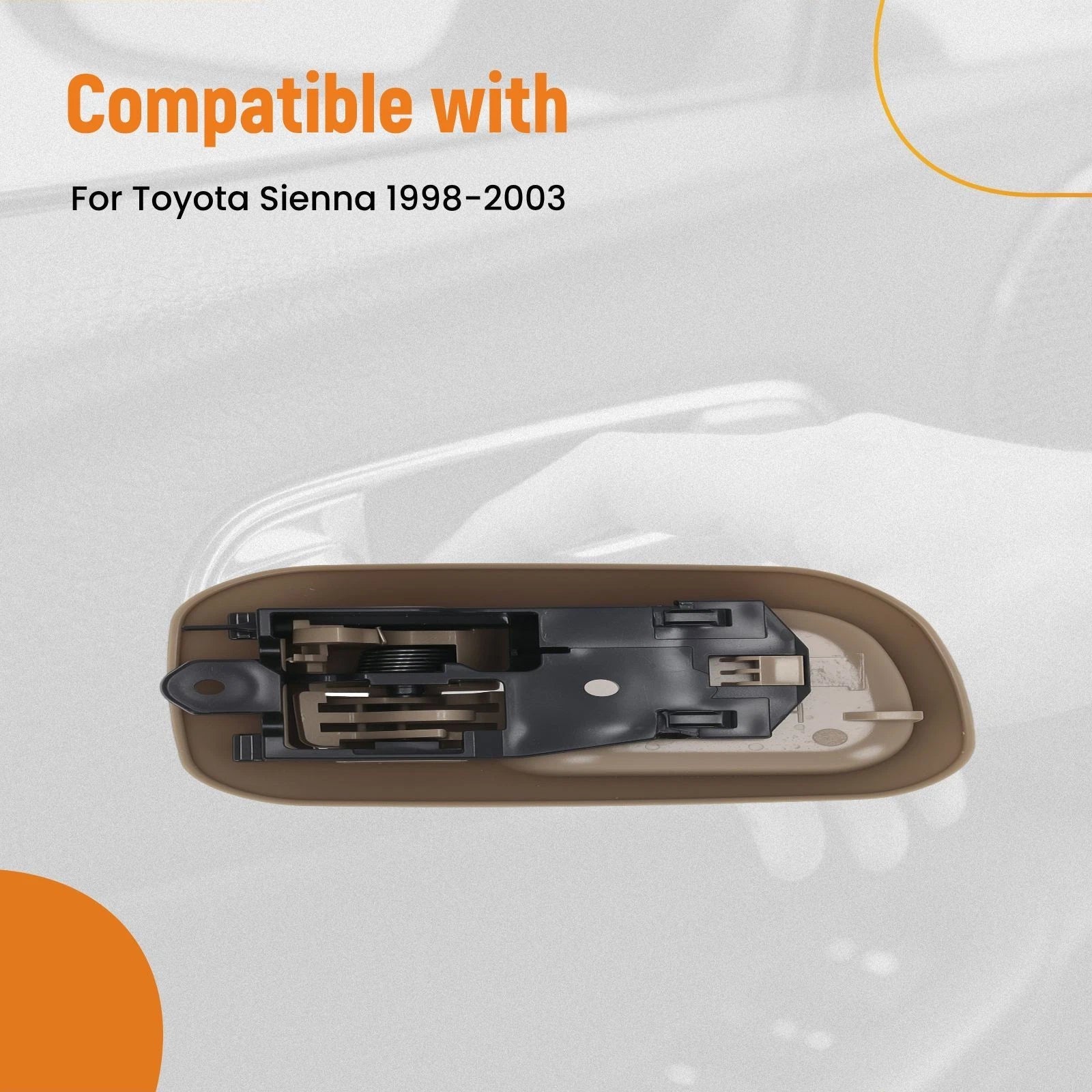 Front Left Plastic Interior Handle for Toyota Sienna (1998–2003) Beige 80533