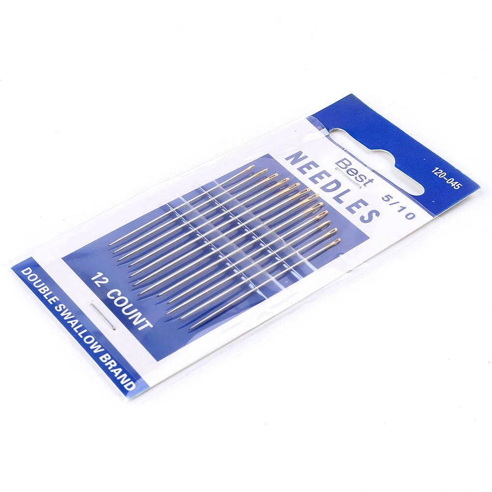 Set of 12 Steel Stitching Needles for Canvas Leather Craft