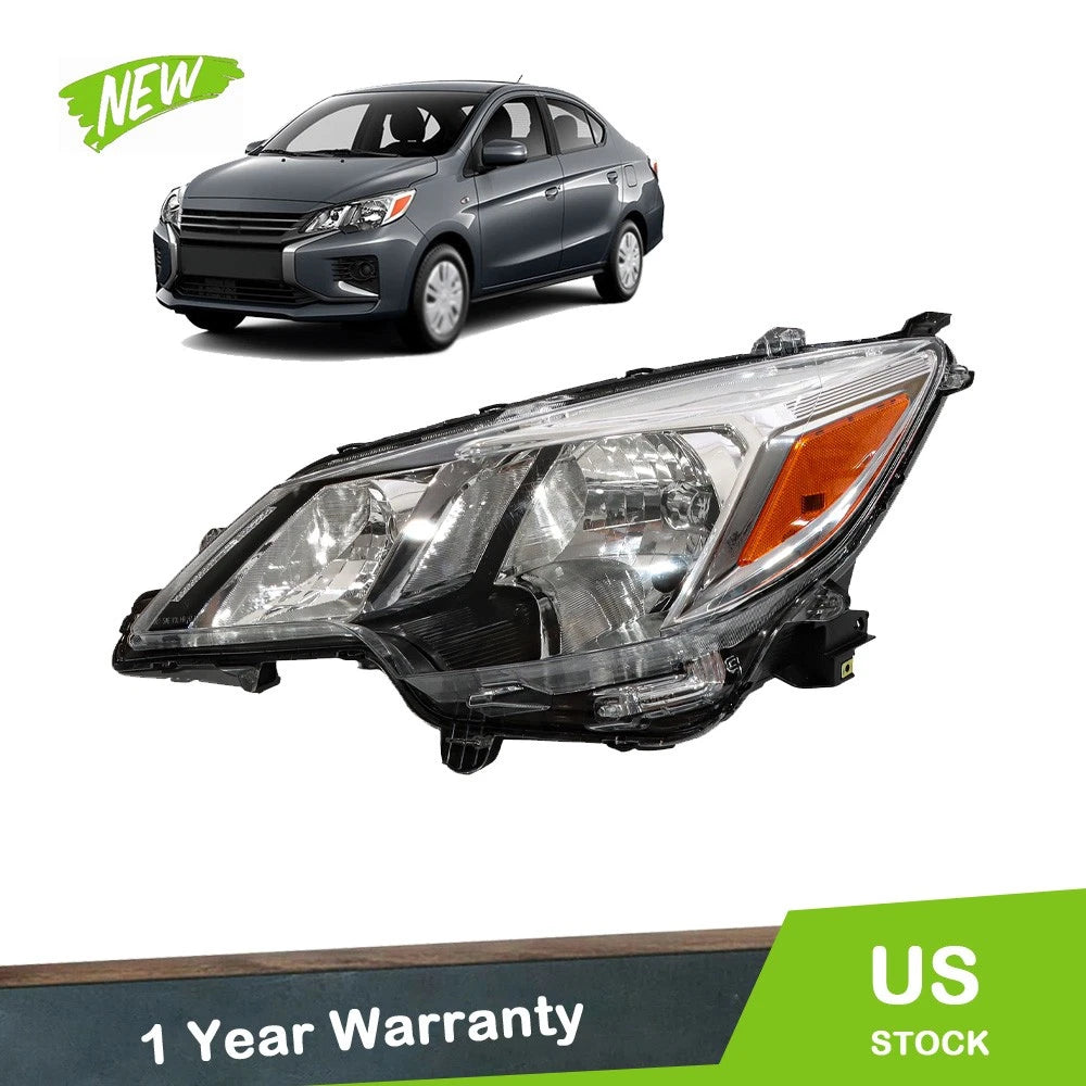 Left Clear Lens Halogen Headlight for Mitsubishi Mirage/Mirage G4 (2021–2024)