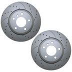 2 Front Drilled Coated 325mm Brake Rotors for BMW X3 (E83)