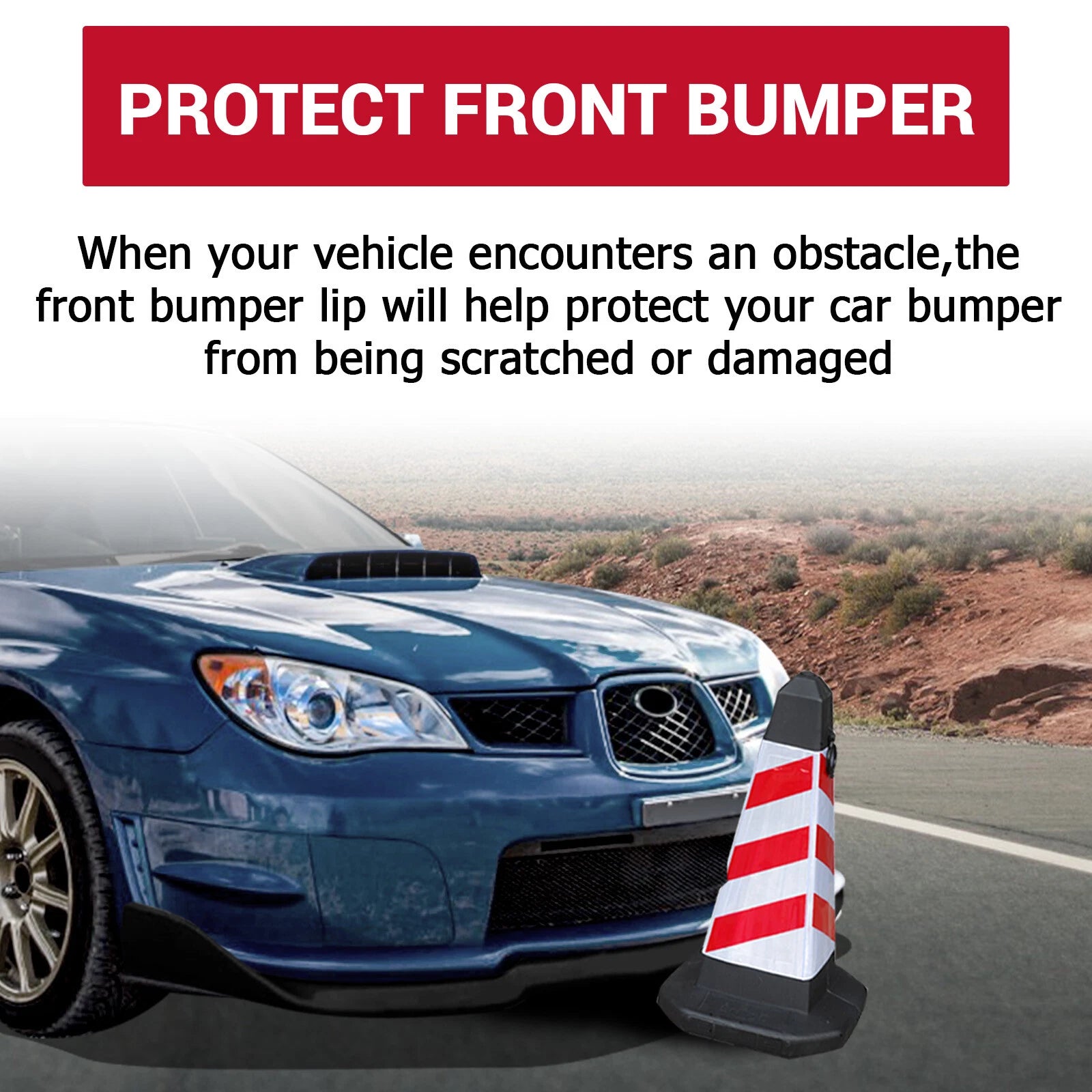 Front Bumper Lip Spoiler Splitter for Subaru Impreza WRX STI (2006-2007)