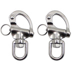2X Quick Release Snap Shackles for Boat and Outdoor Gear (316 Stainless Steel)