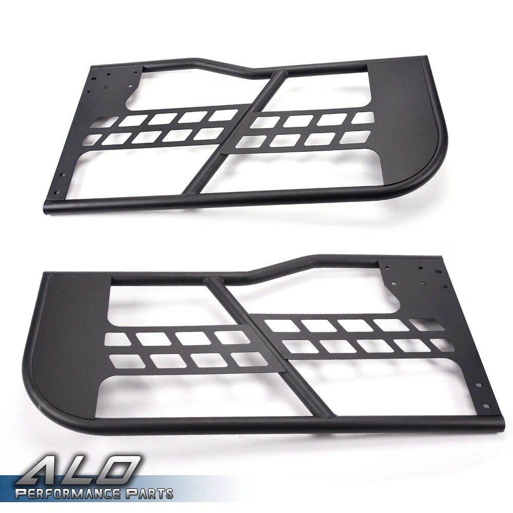 Set of 4 Iron Tube Doors & Side View Mirrors for Jeep Wrangler JK (07–18)
