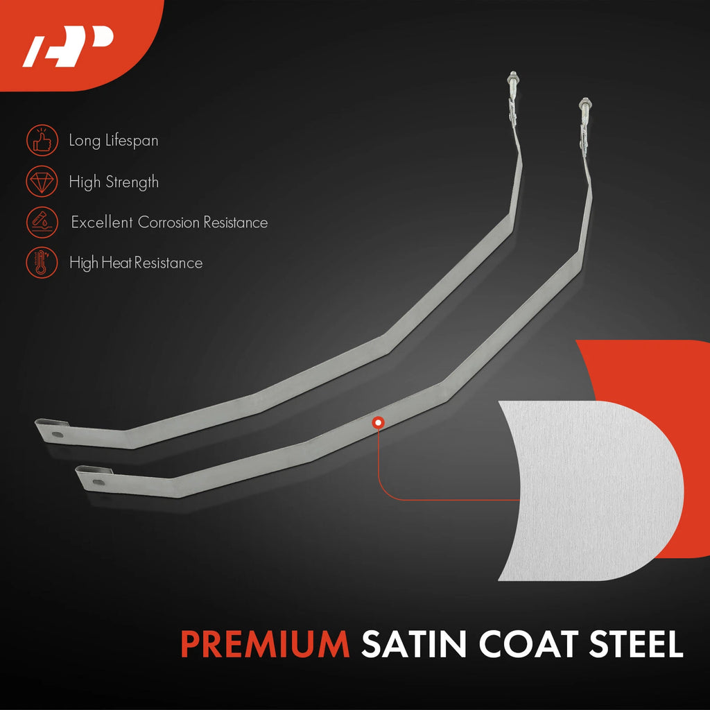 2X Steel Fuel Tank Straps for Chevy Corvette (1984â1996)