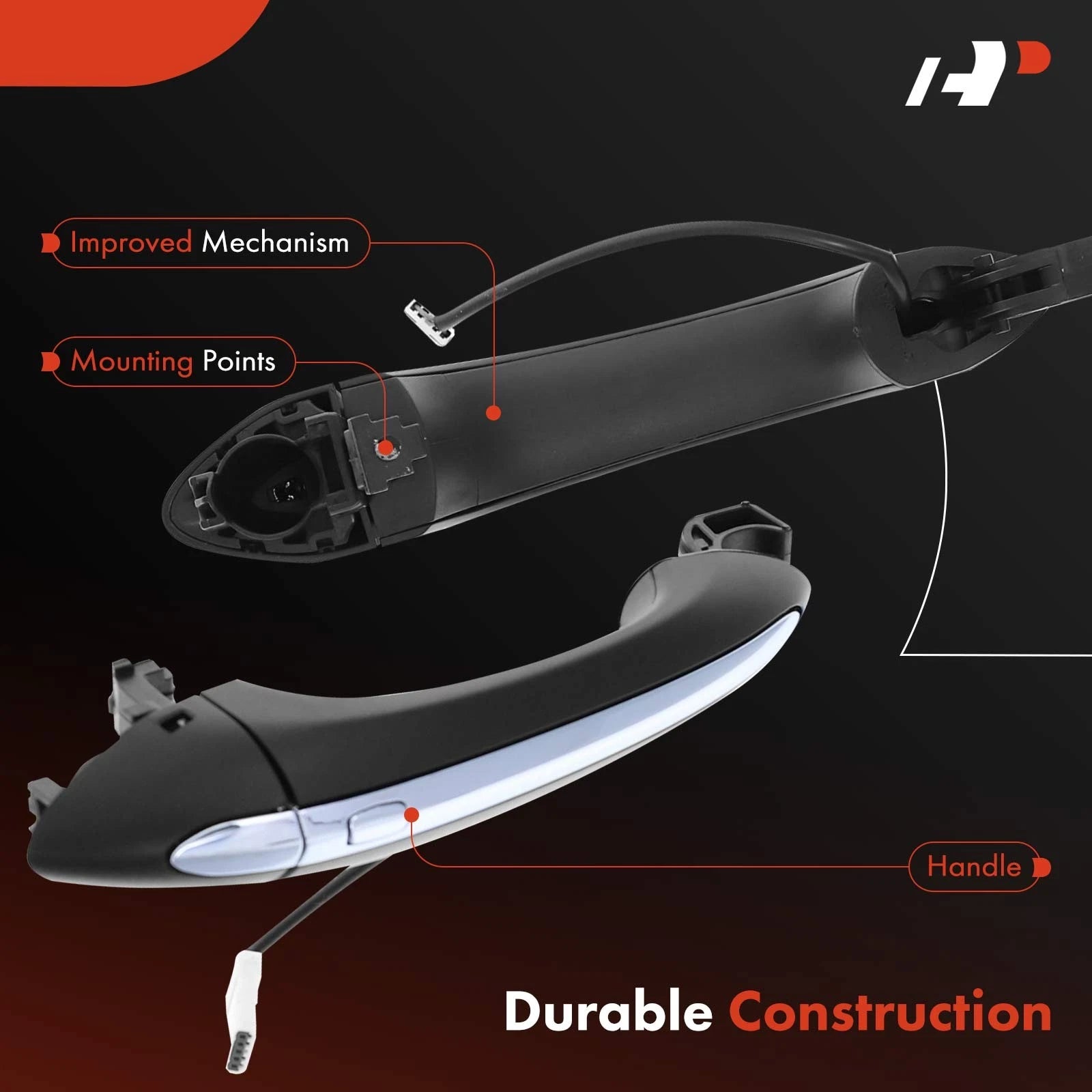 2X Front Exterior Door Handle w/ Keyhole for Chevy Cruze (2016–2019)