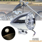 4.5" Headlight Visor Headlamp Assembly for Harley Big Twin XL1200 (2004-2023)
