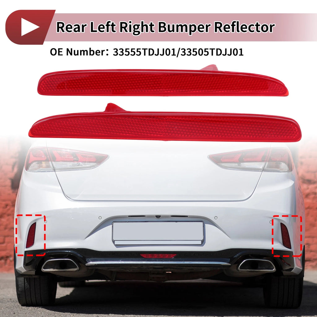 1 Pair Bumper Reflectors for Honda Civic (2017–2021) No. 33555TDJJ01