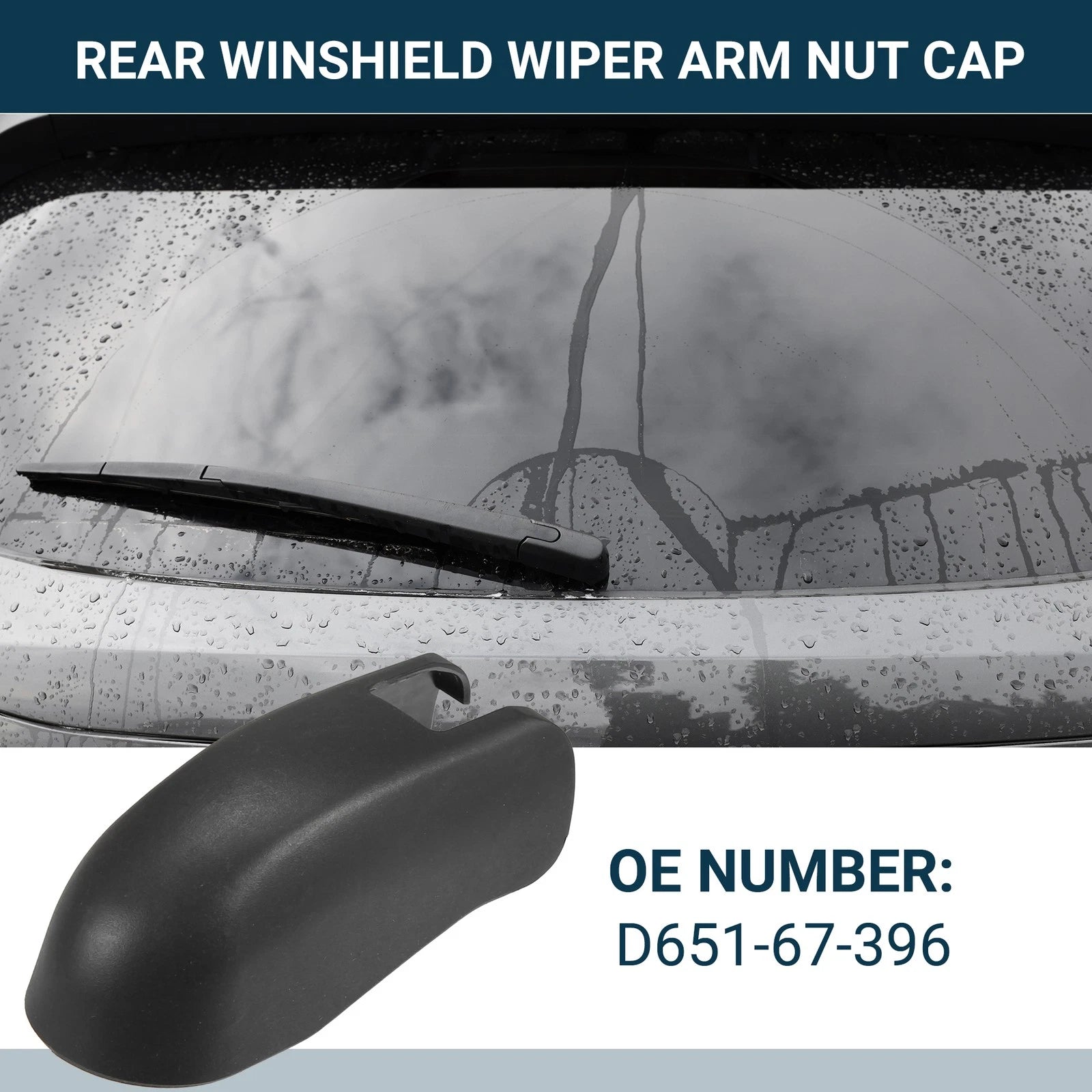Rear Windshield Wiper Arm Nut Cover for Mazda 2 (2011–2014) NO.D651-67-396