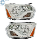 Set of 2 Halogen Headlights for Ford Transit (2015-2021) Chrome Clear Lens