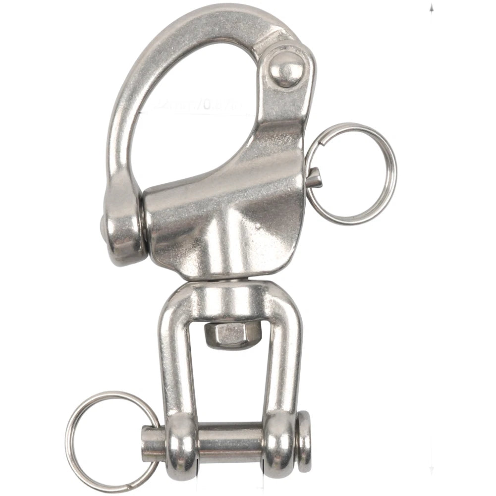 12 Pack Marine Quick Release Snap Shackle 316 SS with Swivel Eye for Sailing