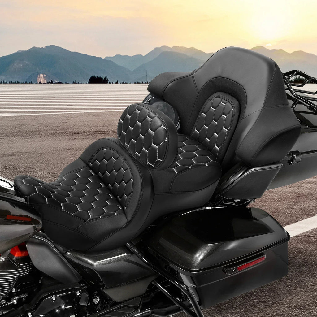 Seat & Backrest Pad for Harley Road Glide (2014-2024)