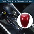 Carbon Fiber Red Gear Shift Knob Decorator Cover for Honda Accord (2013–2017)