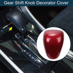 Carbon Fiber Red Gear Shift Knob Decorator Cover for Honda Accord (2013–2017)