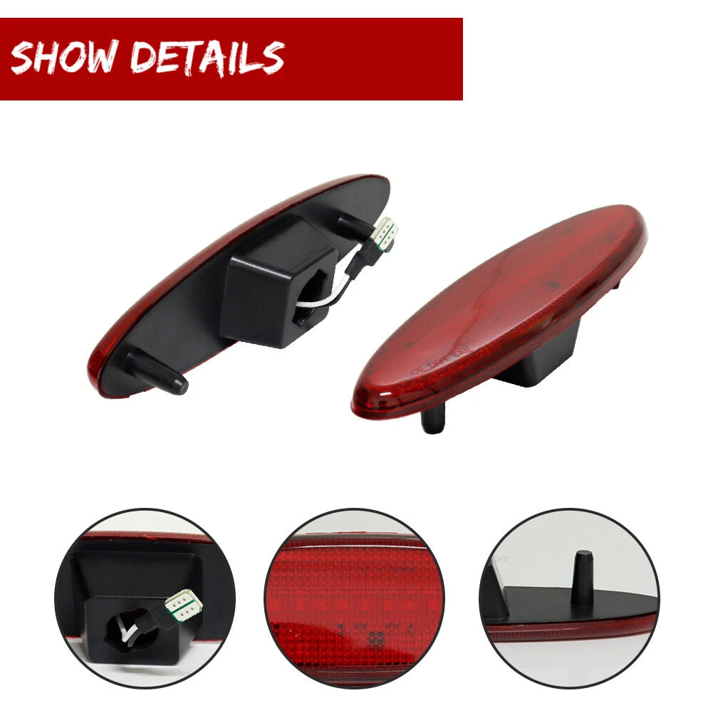 2X LED Side Marker Light for Chevrolet Corvette C5 (1997–2004) Red Lens