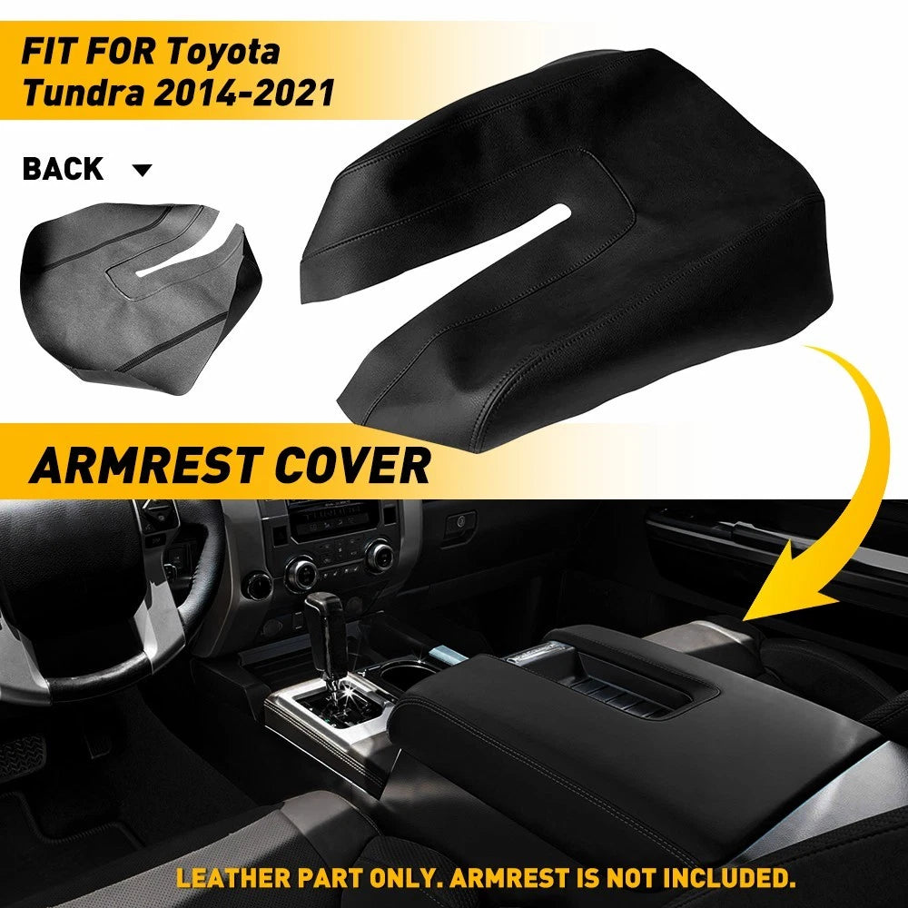 Center Lid Console Armrest Leather Trim Cover for Toyota Tundra (2014–2021)