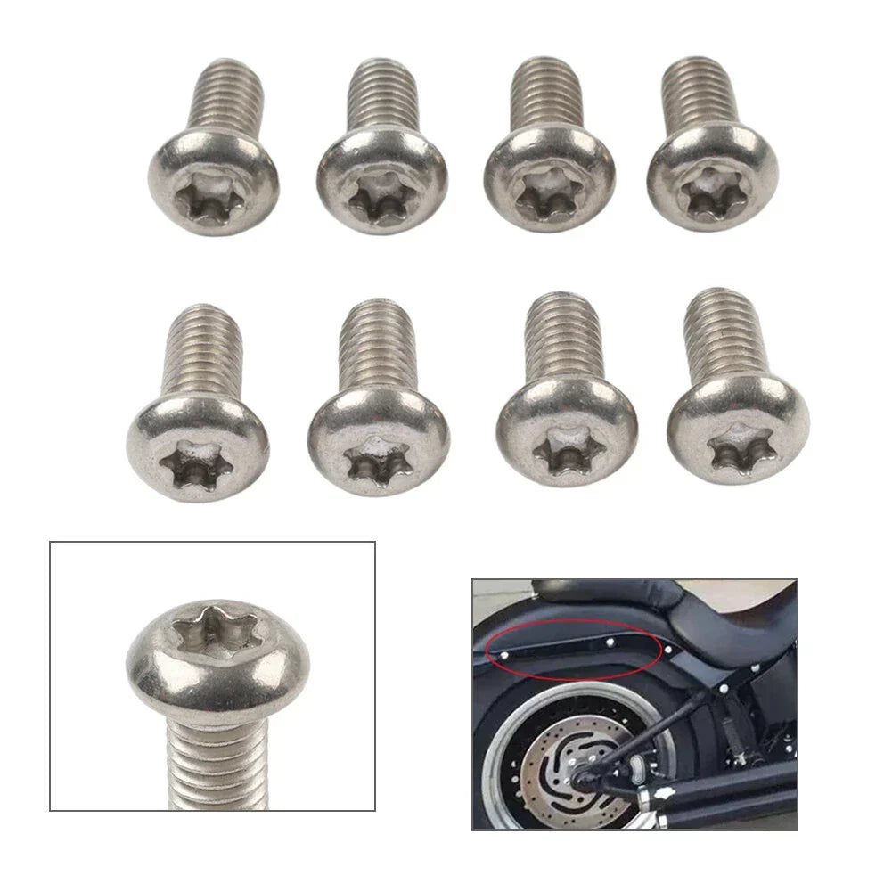8 x Rear Fender Mounting Bolt Screws for Harley FLSTFI Softail Fat Boy (2000-2017)