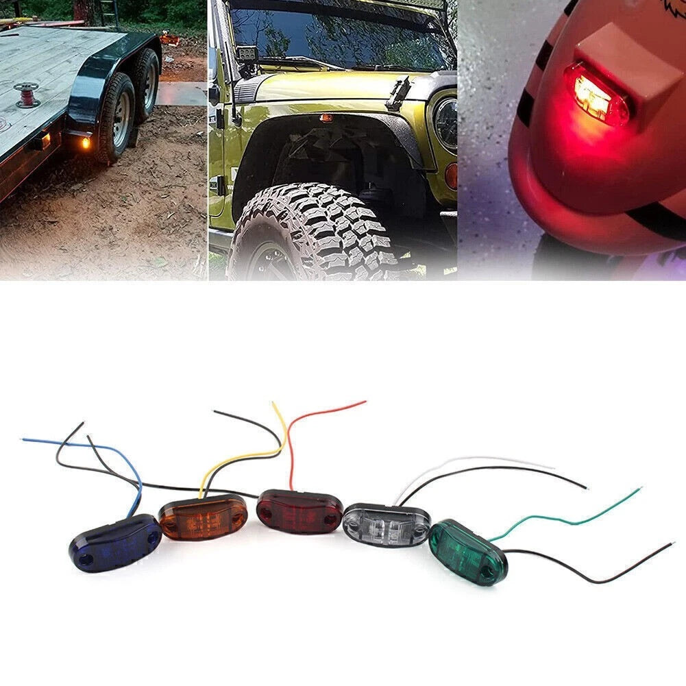 2X LED Side Marker Light for Truck Trailer RV SUV (12V)