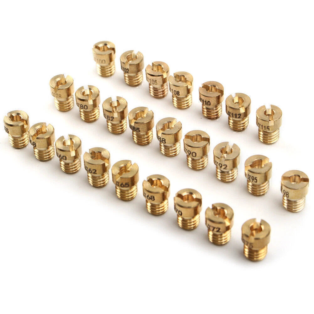 25 Pcs Carburetor Main Jets for Dellorto PHBG SHA (5mm #55-#115)
