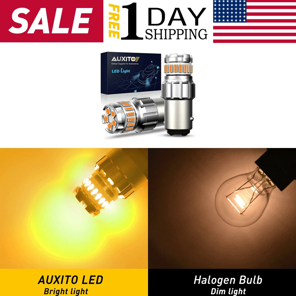 2X Amber Yellow LED Turn Signal Bulbs for EJ