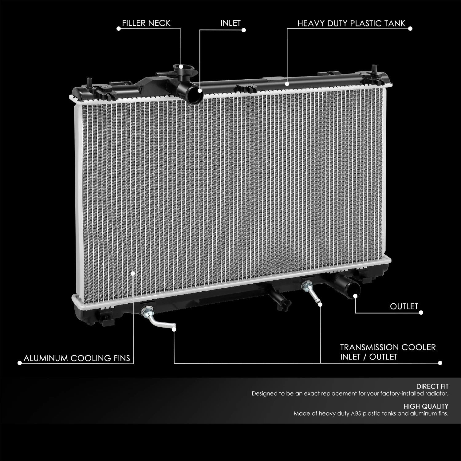 Aluminum Core Radiator for Lexus GS430 (2006–2007) DPI2781