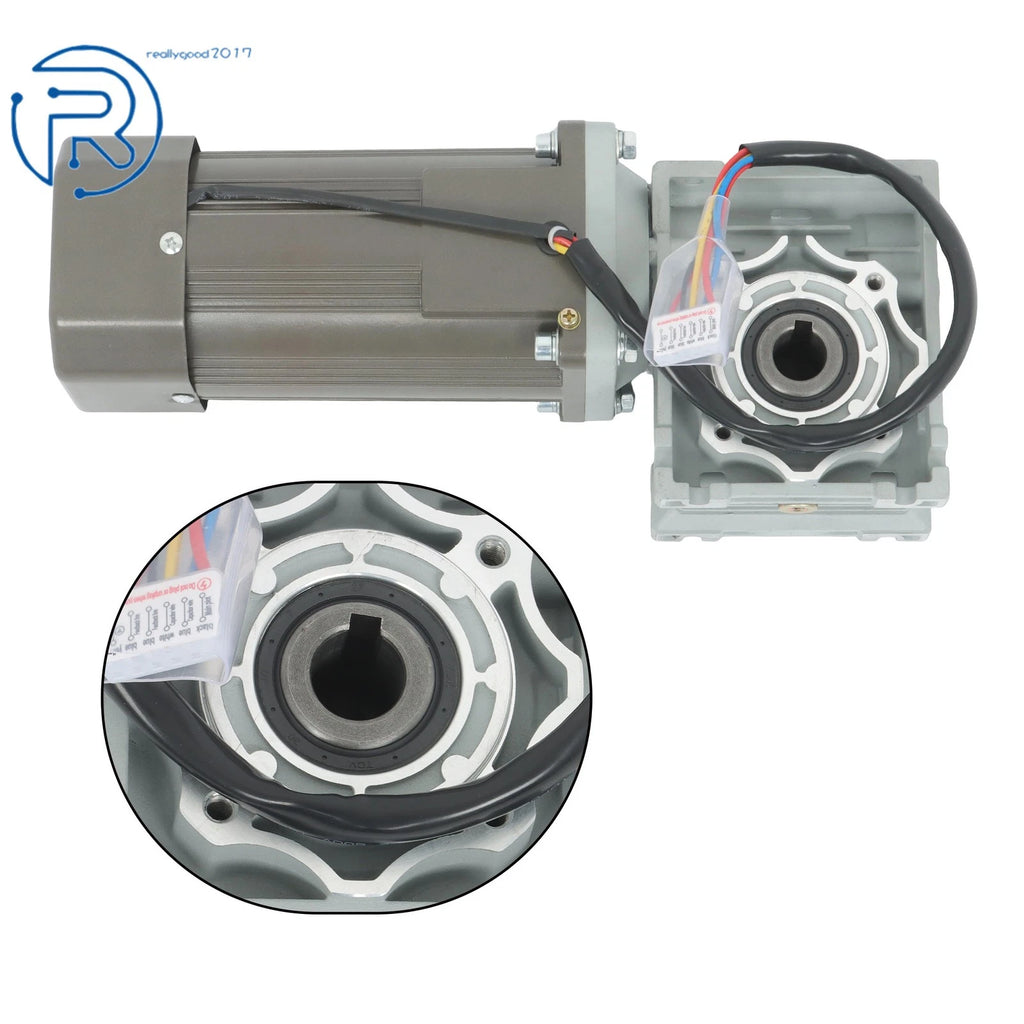 Worm Gear Reducer Gearbox for AC Motor (110V, 180W)