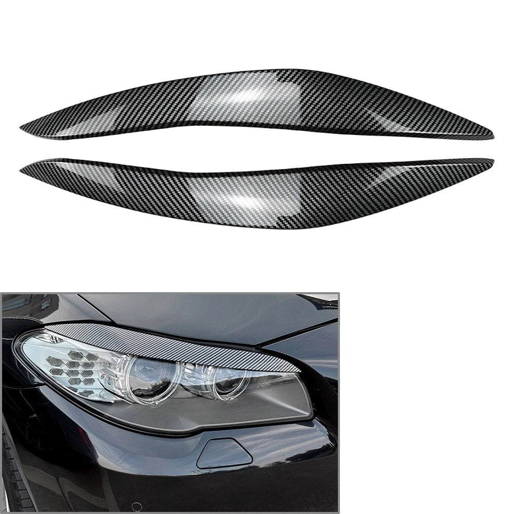 Front Headlight Eyelids for BMW 5 Series F10 F11 (2011–2014) - Carbon