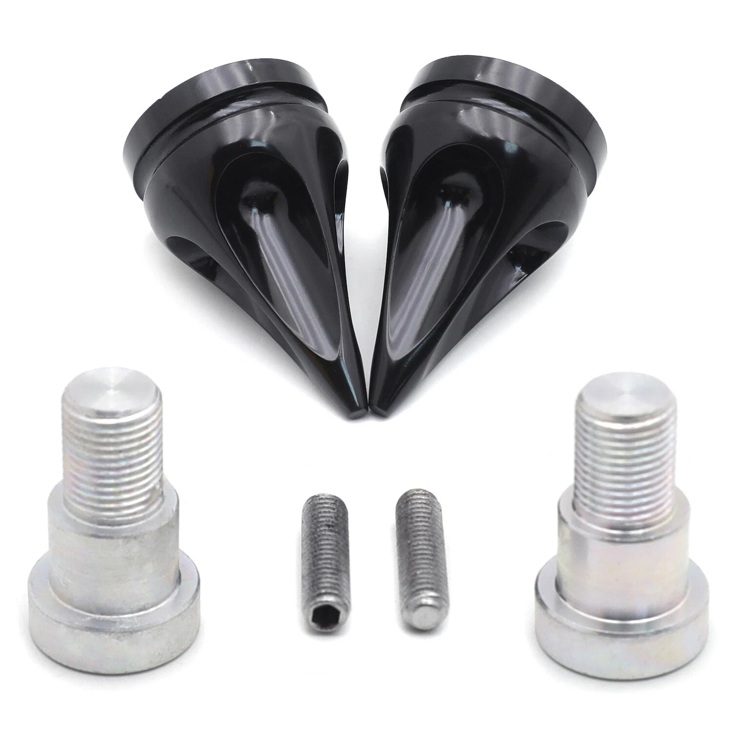 Pair Cone Handle Bar Ends for Yamaha YZF600 (1997–2006) / FRZ600 (1989–1999) Chrome