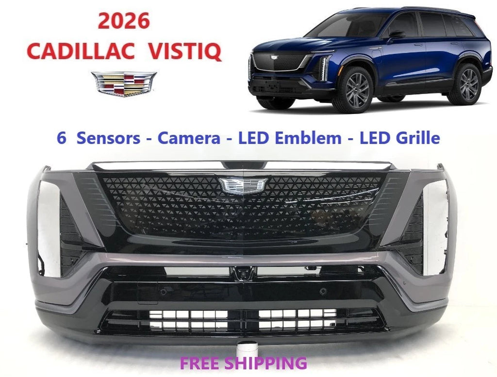 Front Bumper for Cadillac VISTIQ (2026) 6 Sensors + Camera - Nebula Metallic