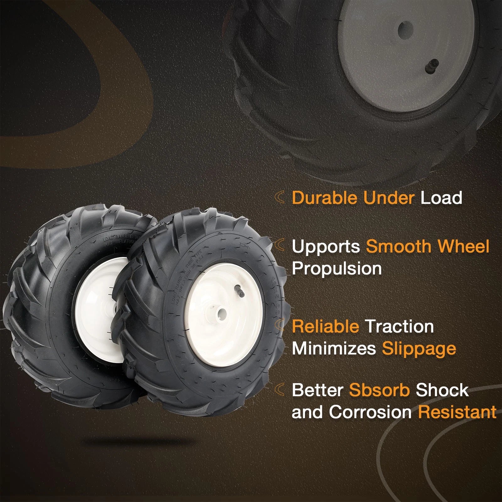 2X Tiller Tire & Wheel 13x5.00-6" for Craftsman Troy-Bilt