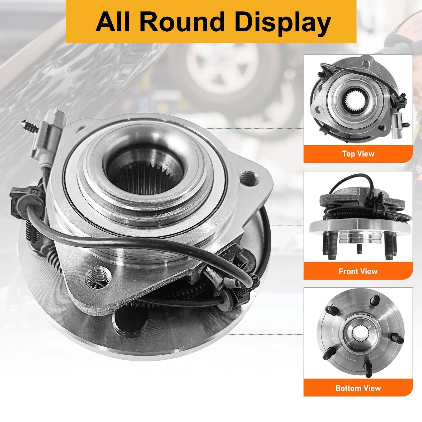 Pair Front Wheel Bearing & Hub for Jeep Grand Cherokee Commander (2005–2010)