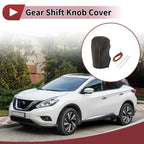 1Pc Gear Shift Knob Cover for Nissan Murano (2009–2013) Black Brown