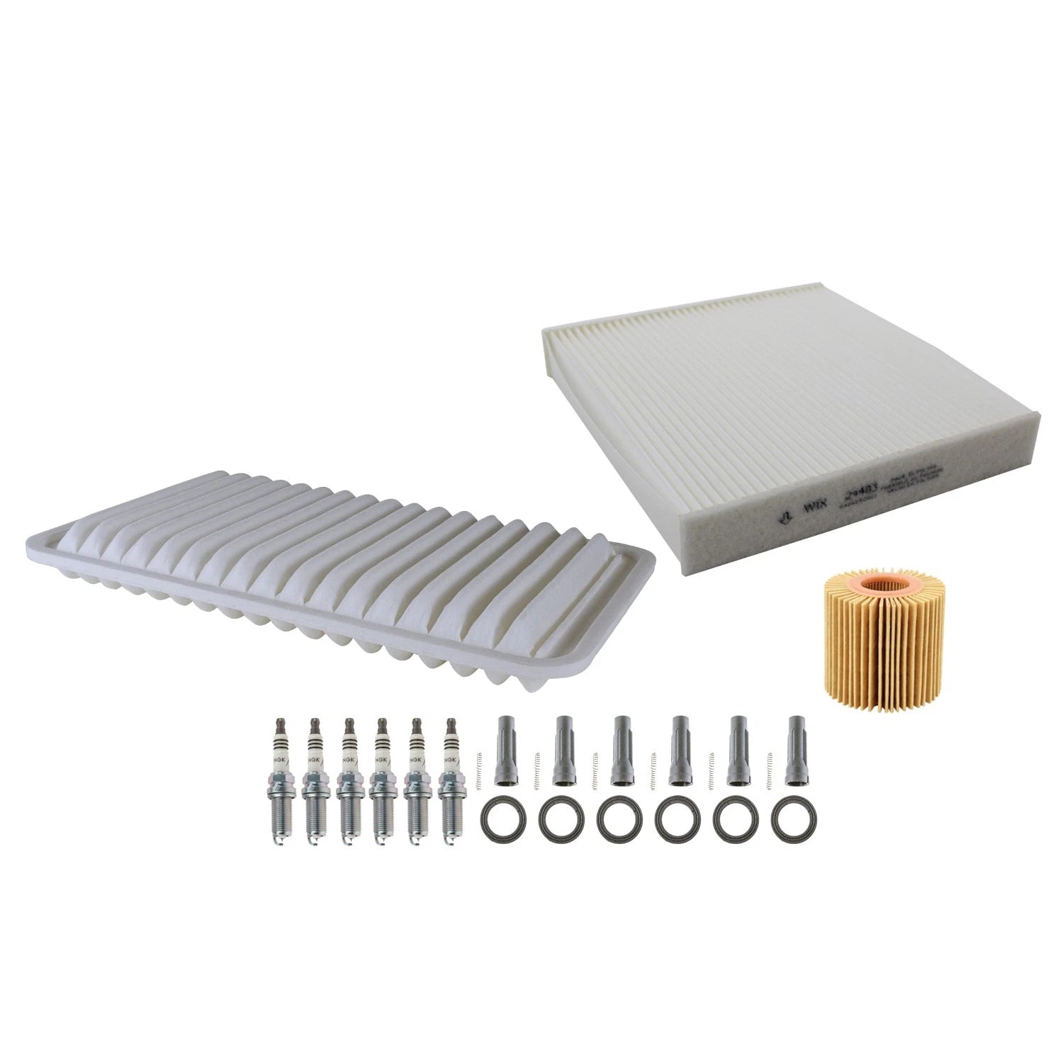 Tune Up Kit with NGK 6 Spark Plugs & Boots for Highlander RX350 Sienna (2007–2019)