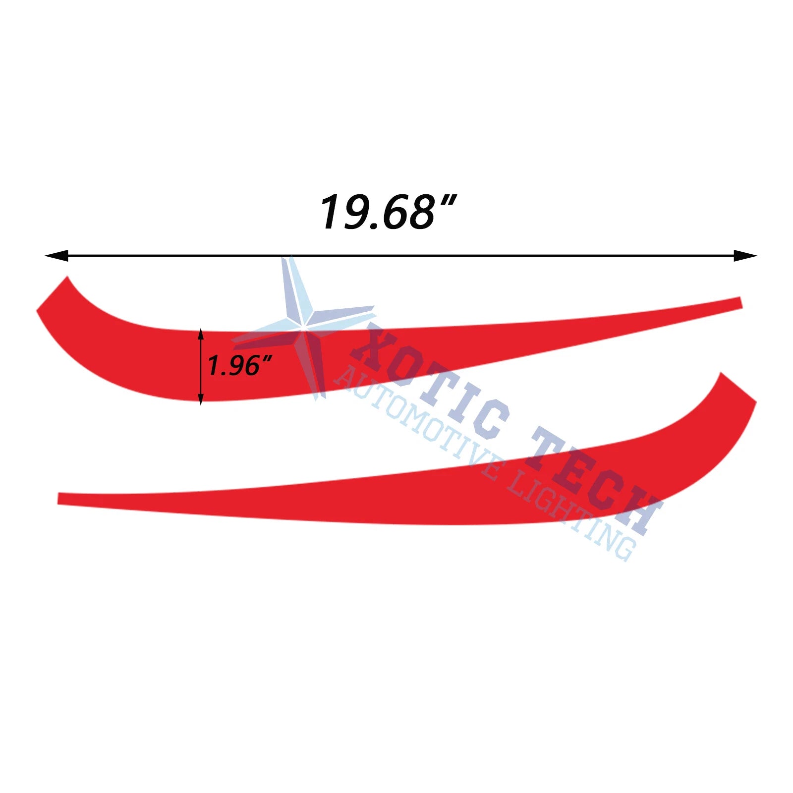 JDM Red Front Fog Light Lower Protector Stickers for Honda Accord (2018-2020)