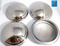 Stainless Hubcaps Set of 4 with Ford Logo Script for 1946 Ford Passenger Car (1946–1946)