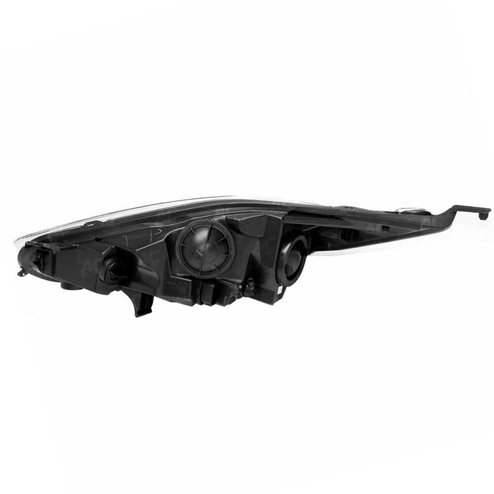 Halogen Headlight with Bulb for Ford Fiesta (2014–2018) Left Side, Black Bezel