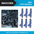 6x Fuel Injectors 0280156123 for Ford Falcon Fairlane XR6 Territory (2002–2016)